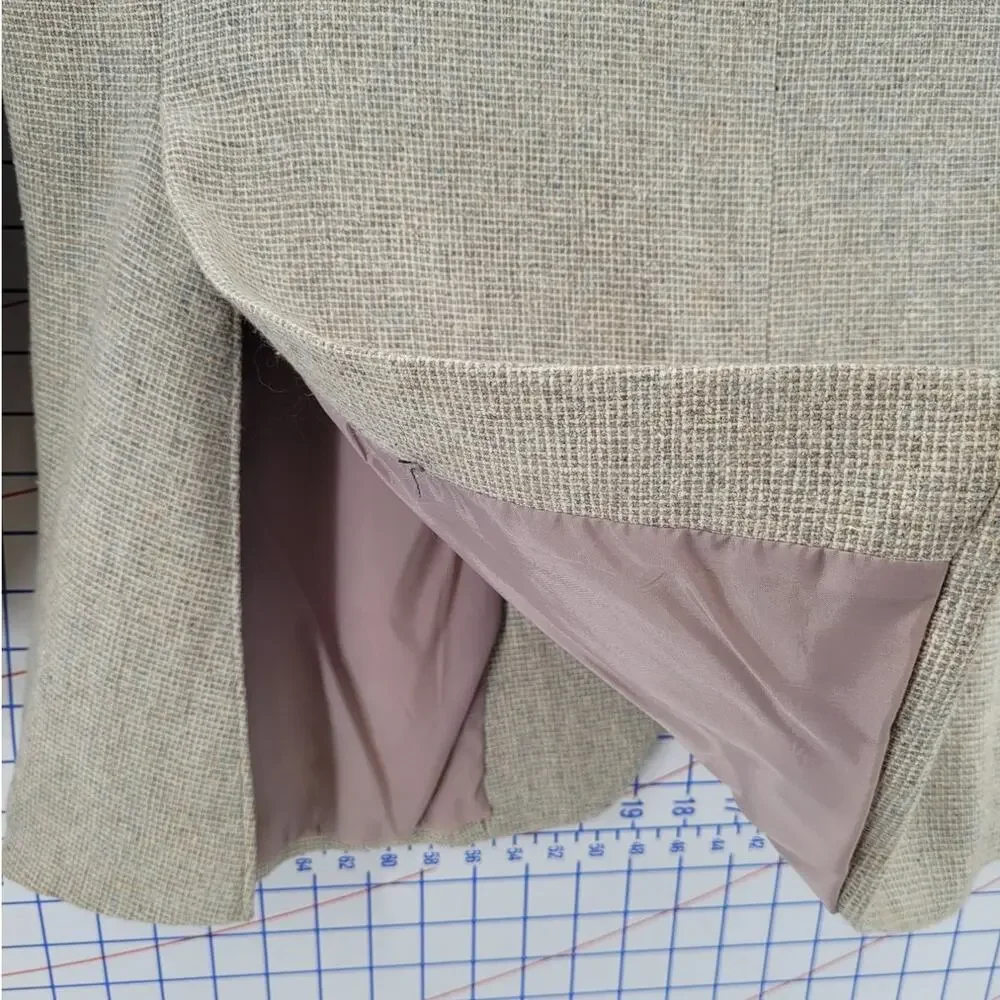 Beige Tweed Linen Blend Men’s Blazer Barrage Classic Double Vent Tailoring‎